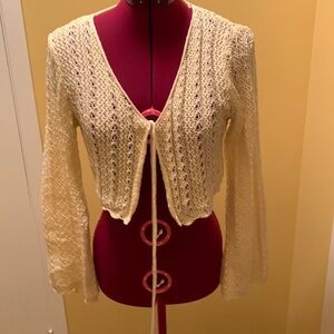 Shein Cropped sweater with front ties NWOT